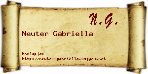 Neuter Gabriella névjegykártya